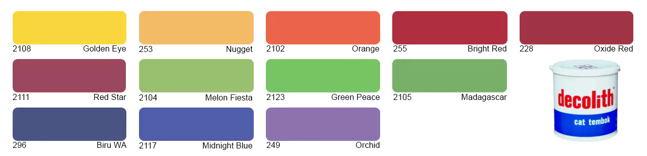 Katalog Warna Accent Colours Cat Decolith