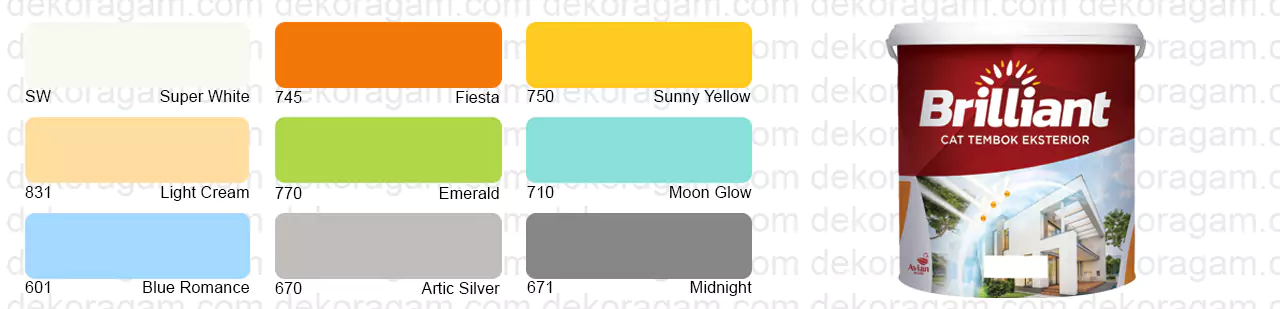 Katalog Warna Cat Brilliant Cat Tembok Eksterior
