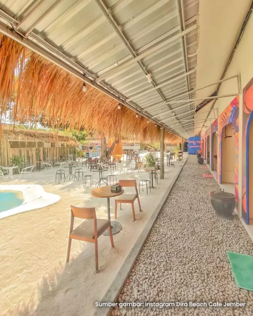Desain arsitektur dira beach cafe jember 1