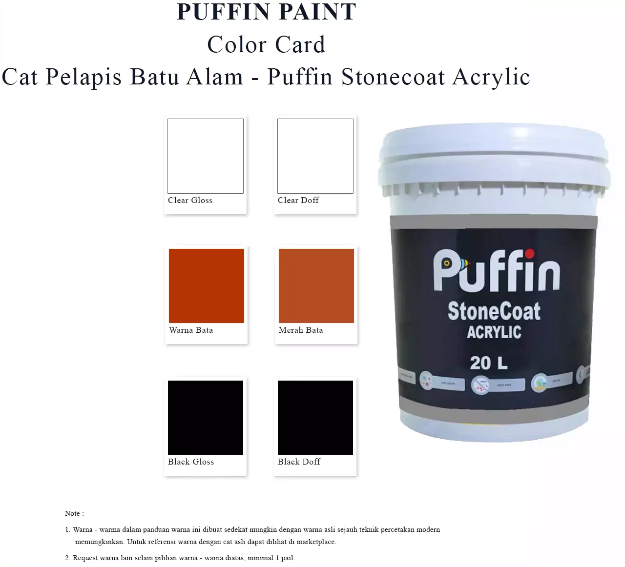 Puffin stonecoat acrylic