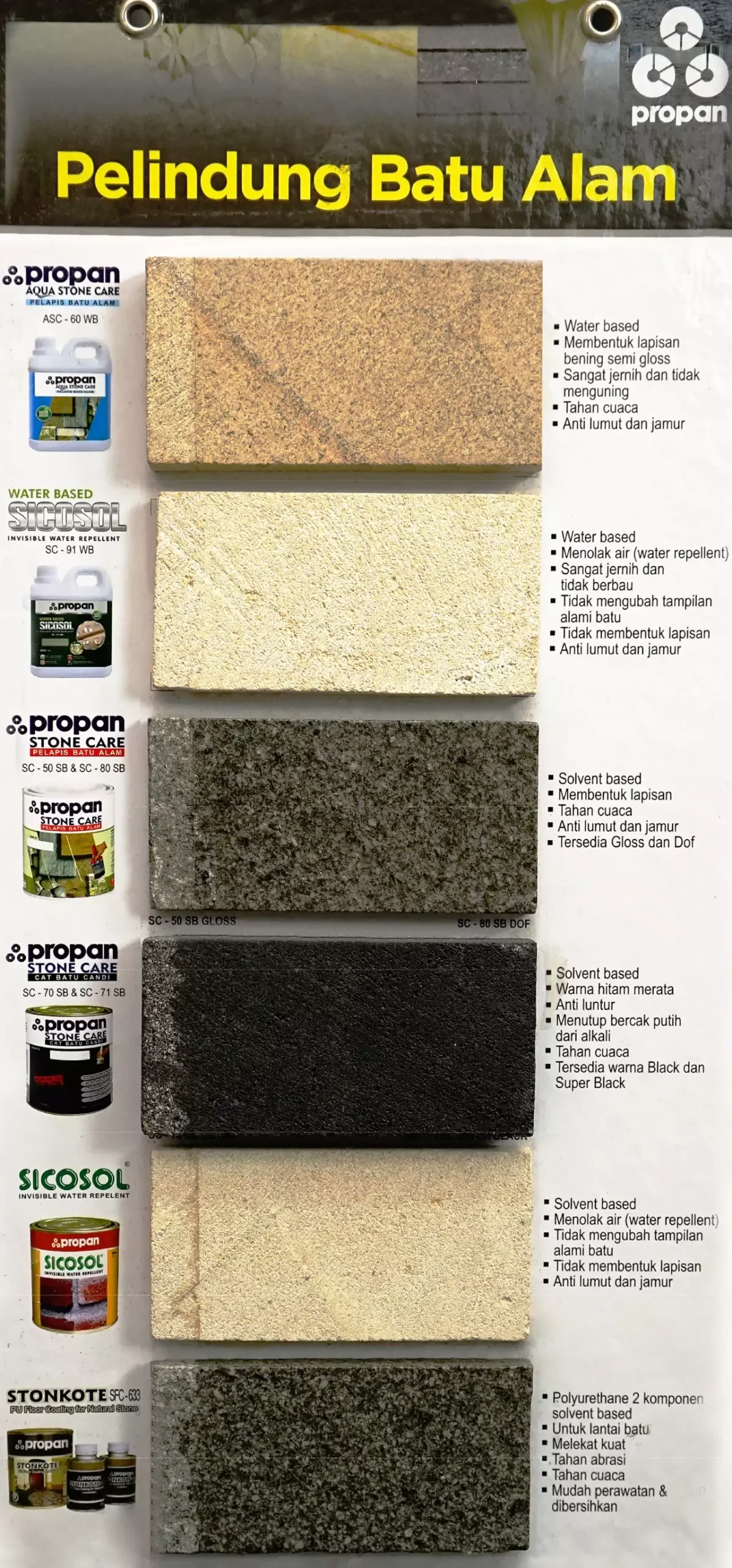 Warna cat batu alam propan yang bagus