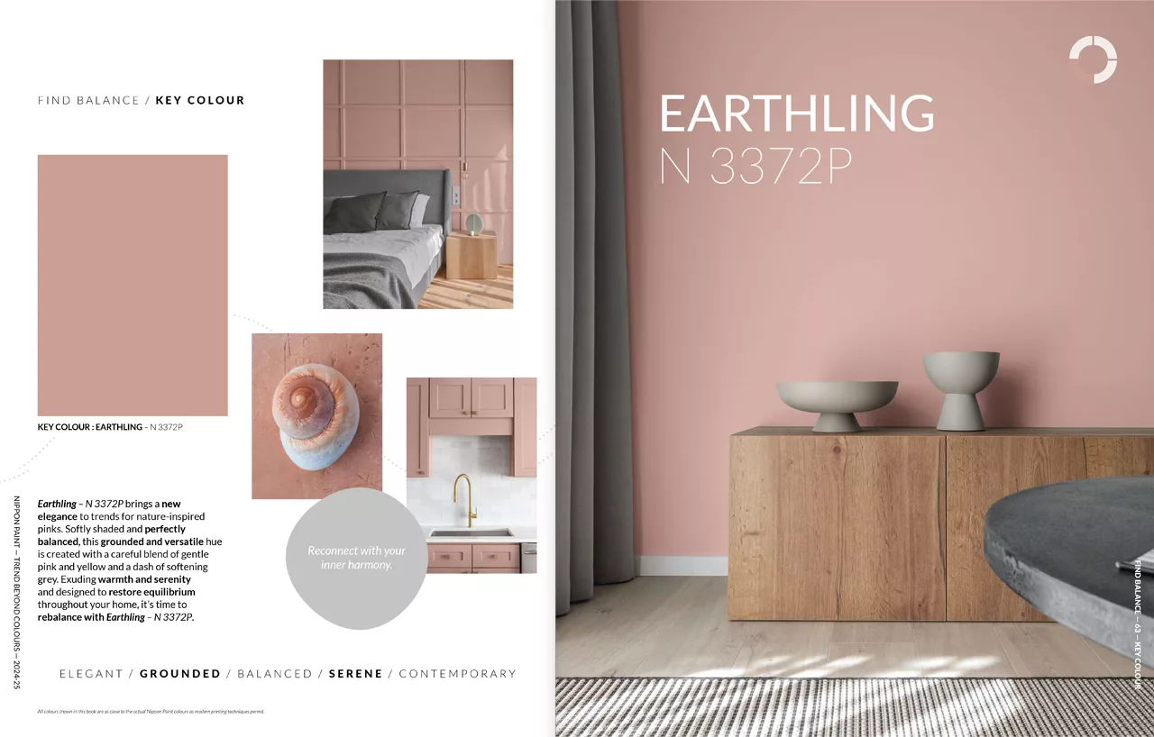 Contoh ide interior rumah warna coklat earthling nippon paint