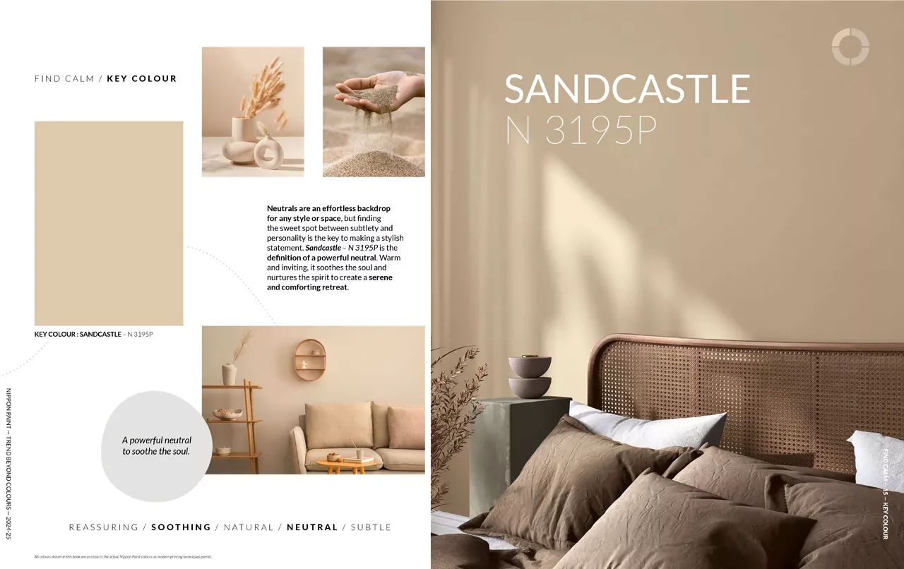 Contoh ide interior rumah warna coklat sandcastle nippon paint