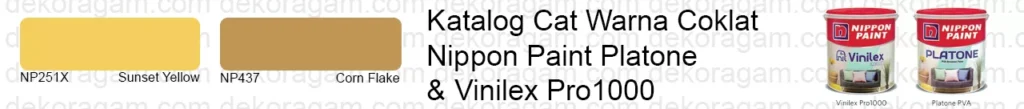 Katalog cat warna coklat nippon paint platone vinilex 1000