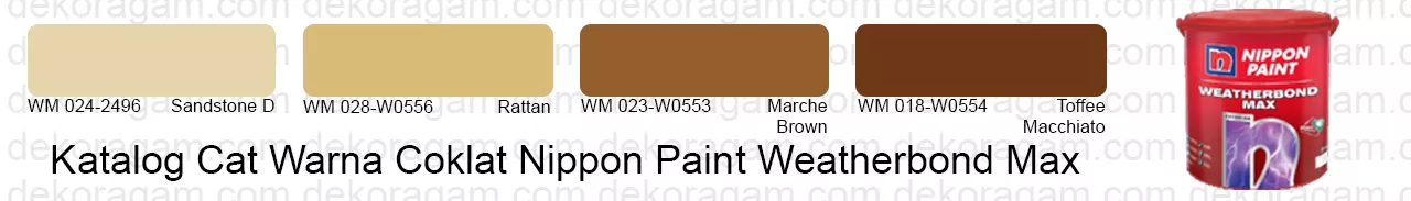 Katalog cat warna coklat nippon paint weatherbond max