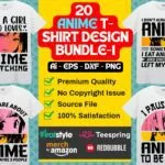20 Anime T-Shirt Design Bundle-1