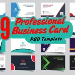 19 - Clean & Professional Business Card PSD Template