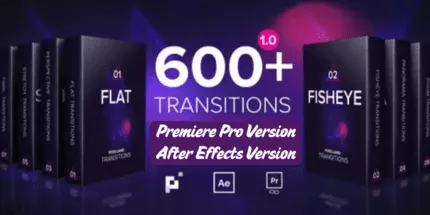 600+ transitions-pack -Premiere Pro Version and After Effects Version