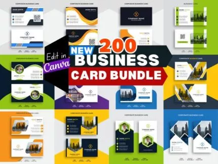 200+ Editable Business Cards Templates Bundle Pack 2023
