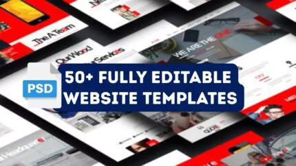 50+ Fully Editable Website Templates