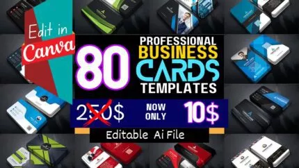 80 Modern Professional Business Template Bundle For Canva
