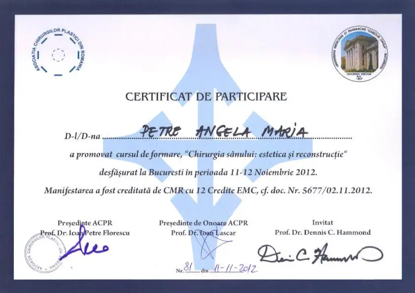 Chirurgia sânului – estetică și reconstrucție, Dr. Angela Petre, București
