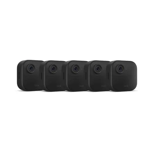 Blink Outdoor 4 (4th Gen) โ Wire-free smart security camera, two-year battery life, two-way audio, HD live view, enhanced motion detection, Works with Alexa โ 5 camera system