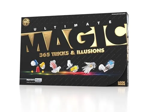 Home 42 Marvin's Magic - Kids Magic Set - 365 Ultimate Magic Tricks & Illusions | Magic Tricks for Kids | Includes Svengali Cards, Flash Money Trick, Mind Reading Tricks + Much More | Suitable for Age 6+