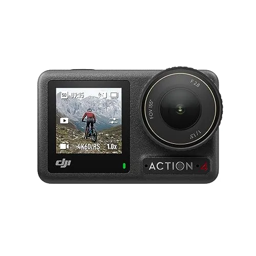 Home 28 DJI Osmo Action 4 Standard Combo - 4K/120fps Waterproof Action Camera with a 1/1.3-Inch Sensor, Stunning Low-Light Imaging, 10-bit & D-Log M Color Performance, Long-Lasting 160 Mins, Outdoor Camera