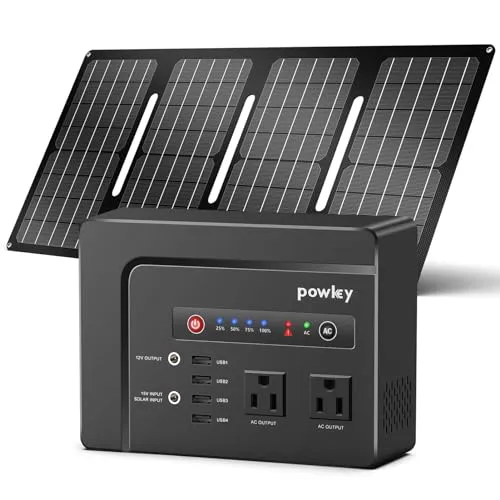 Powkey Solar Generator with Panel, 146Wh/200W Portable Power Station with Solar Panel 40W, 110V Pure Sine Wave DC/USB/AC Outlet Electric Generator Battery Backup for Outdoor Camping Emergency Home Use 8 Powkey Solar Generator with Panel, 146Wh/200W Portable Power Station with Solar Panel 40W, 110V Pure Sine Wave DC/USB/AC Outlet Electric Generator Battery Backup for Outdoor Camping Emergency Home Use - Image 8