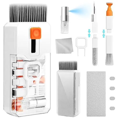 Home 48 Keyboard Cleaning Kit Laptop Cleaner, 10-in-1 Computer Screen Cleaning Brush Tool, Multi-Function PC Electronic Cleaner Kit for iPad iPhone Pro, Earbuds, Camera Monitor, All-in-One with Patent