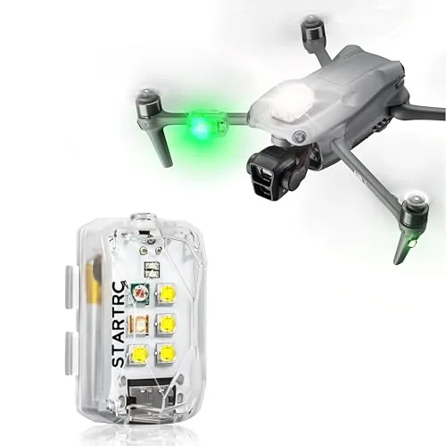 Home 44 STARTRC Drone Strobe Light, Anti Collision Light, Rechargable Flash Led Lamp Light for FAA Drone Night Flying, Fits For DJI Avata 2,Mini 4 Pro, Air 3, Mavic 3, Mini 2 SE and All RC Drones Accessory(1pc)
