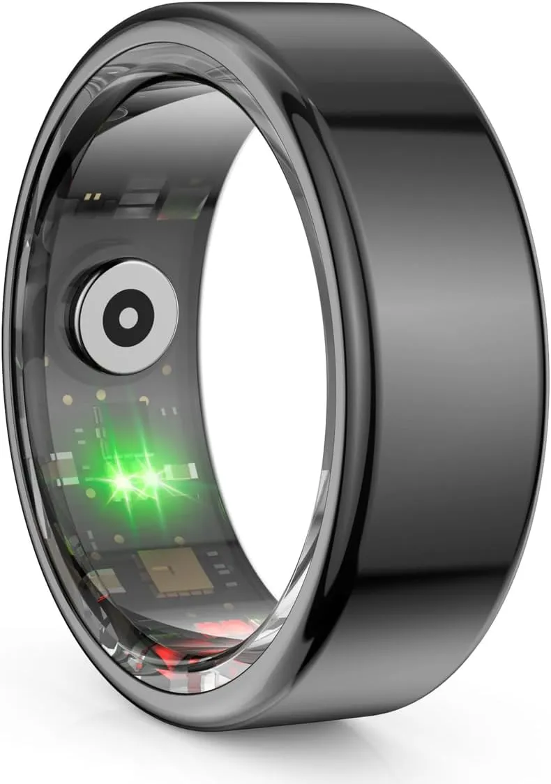 Smart Ring,Fitness Tracker Ring,Sleep Tracker Ring-Health Heart Rate, Oximetry, Sleep, Exercise Monitoring, Compatible with iOS and Android(Black, US-10) 2 Smart Ring,Fitness Tracker Ring,Sleep Tracker Ring-Health Heart Rate, Oximetry, Sleep, Exercise Monitoring, Compatible with iOS and Android(Black, US-10) - Image 2