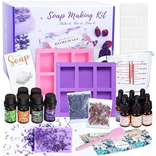 Products by Categories Grid 22 DIY Melt & Pour Shea Butter Soap Making Kit, Includes Shea Butter Soap Base, Glass Measuring Cup, Liquid Dye
