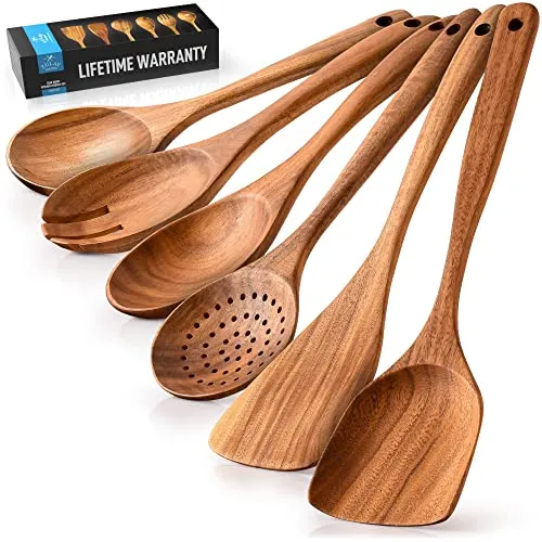 Discover the Best Durable Wooden Spoon Sets for Your Kitchen 2 Zulay Kitchen 6-Piece Wooden Spoons
