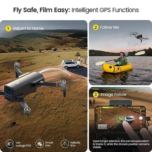 Holy Stone GPS Drone with 4K UHD Camera for Adults Beginner; HS360S 249g Foldable FPV RC Quadcopter with 10000 Feet Control Range, Brushless Motor, Follow Me, Smart Return Home, 5G Transmission 5 Holy Stone GPS Drone with 4K UHD Camera for Adults Beginner; HS360S 249g Foldable FPV RC Quadcopter with 10000 Feet Control Range, Brushless Motor, Follow Me, Smart Return Home, 5G Transmission - Image 5