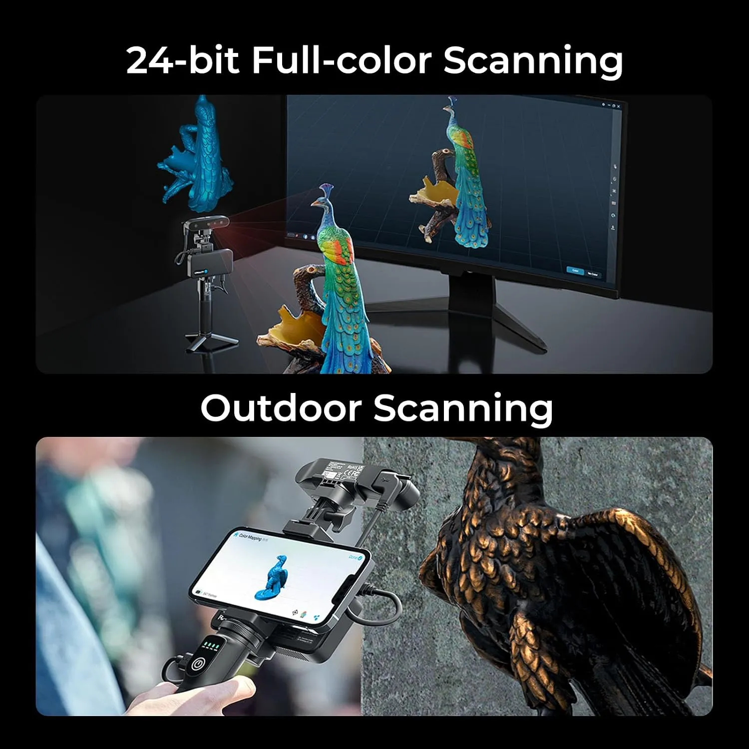 Creality 3D Scanner CR-Scan Ferret Pro for 3D Printing, Upgrade Handheld Scanner with Wireless Scanning Anti-Shake Tracking, Fast Full-Color Scan, 0.1mm Accuracy for iOS/Android Phone PC Win 10/11 5 Creality 3D Scanner CR-Scan Ferret Pro for 3D Printing, Upgrade Handheld Scanner with Wireless Scanning Anti-Shake Tracking, Fast Full-Color Scan, 0.1mm Accuracy for iOS/Android Phone PC Win 10/11 - Image 5