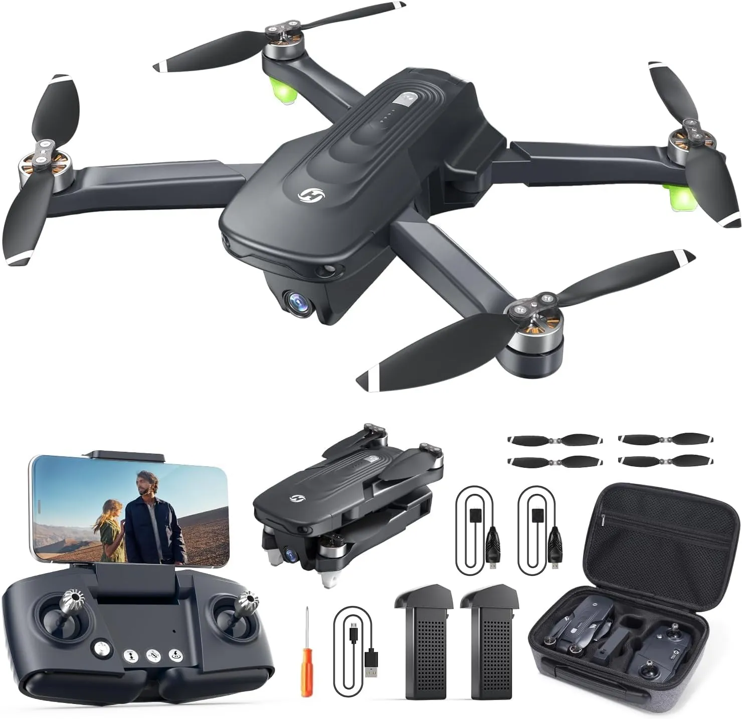 Home 23 Holy Stone GPS Drone with 4K Camera for Adults, HS175D RC Quadcopter with Auto Return, Follow Me, Brushless Motor, Circle Fly, Waypoint Fly, Altitude Hold, Headless Mode, 46 Mins Long Flight