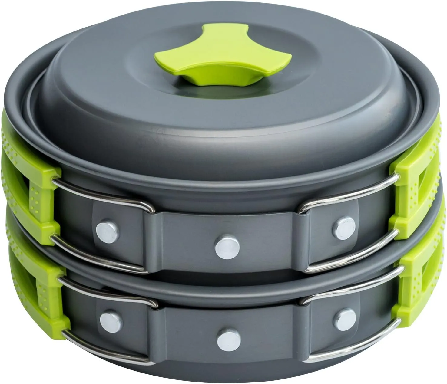 Home 44 MalloMe Camping Cookware Mess Kit for Backpacking Gear โ Camping Cooking Set - Camping Pots and Pans Set - Backpacking Stove/Portable Stove Compatible - Camp Kitchen Equipment Accessories Pot