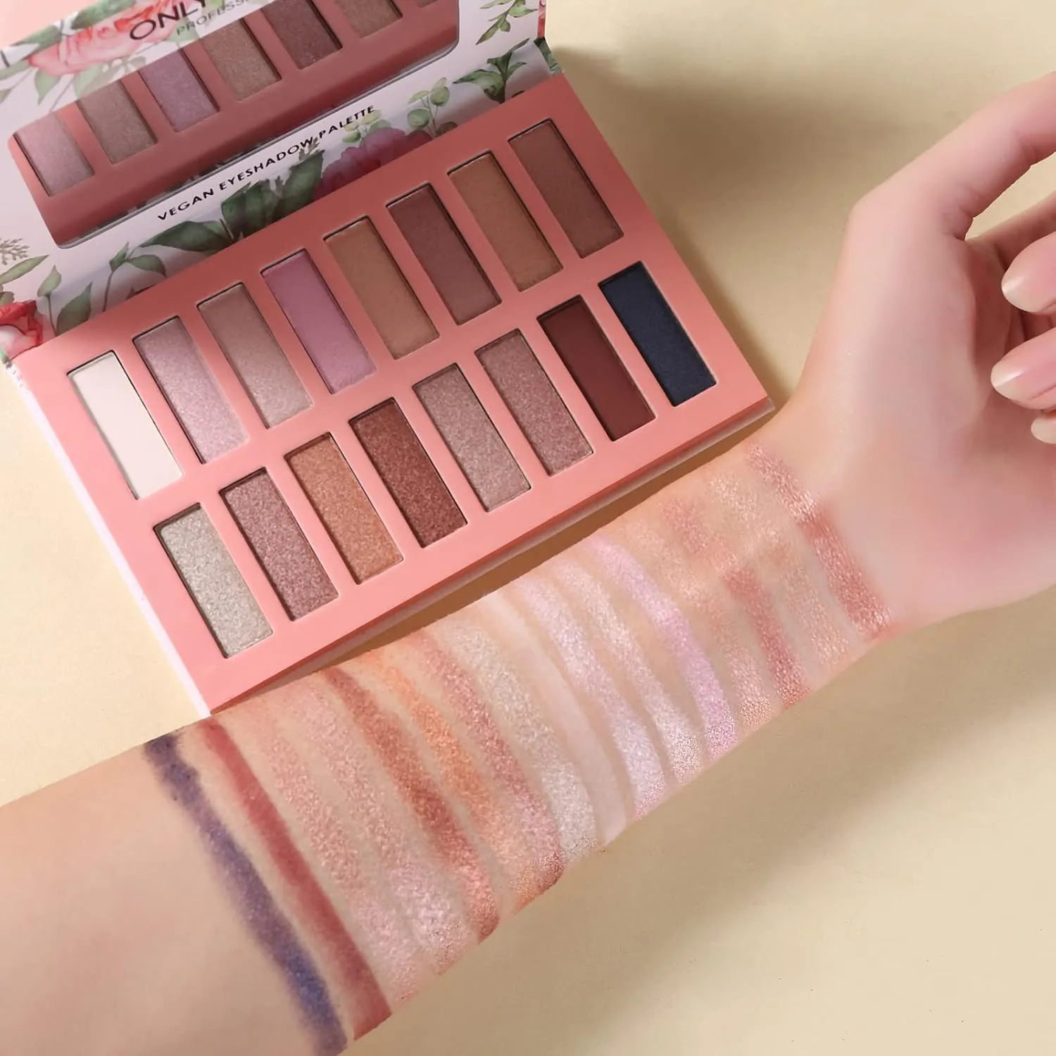 Vegan Eyeshadow Palette, Nude Eyeshadow Palette, 16 Shades Organic Eyeshadow palette high pigmented eyeshadow palette Colorful Eyeshadow Palette Long Lasting Nude Eyeshadow Shimmer Palette 2 Vegan Eyeshadow Palette, Nude Eyeshadow Palette, 16 Shades Organic Eyeshadow palette high pigmented eyeshadow palette Colorful Eyeshadow Palette Long Lasting Nude Eyeshadow Shimmer Palette - Image 2