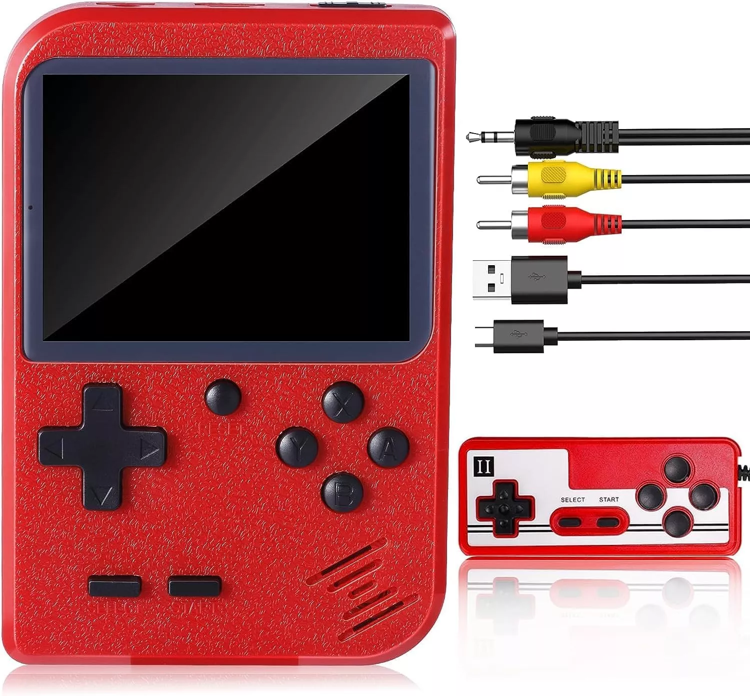 Home 36 Retro Handheld Game Console, Portable Retro Video Game Console with 400 Classical FC Games, 3.0-Inch Screen. Storage Bag. 1020mAh Rechargeable Battery Support for Connecting TV and Two Players