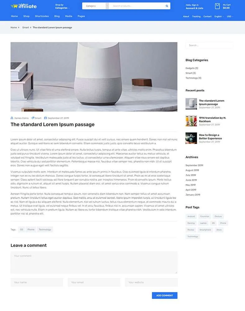 Iffiliate_Single_Article Landing page
