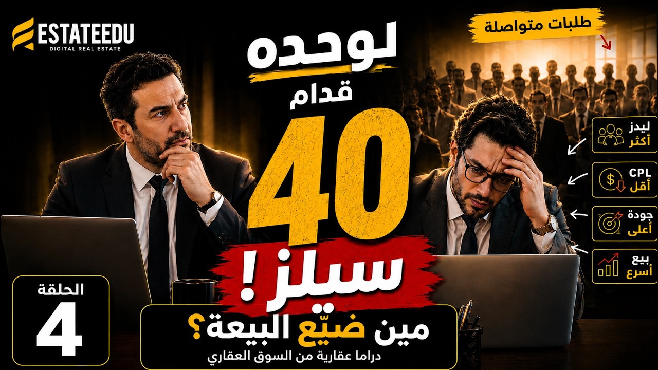 صورة الحلقة الرابعة من سلسلة مين ضيع البيعة عن منظومة التسويق العقاري
