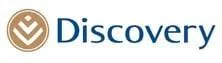Discovery logo with a circular gold emblem on the left and the word 'Discovery' in blue text on the right.