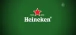 Heineken logo on green background, featuring a red star above the text "The Original Quality" and "Heineken" in white.