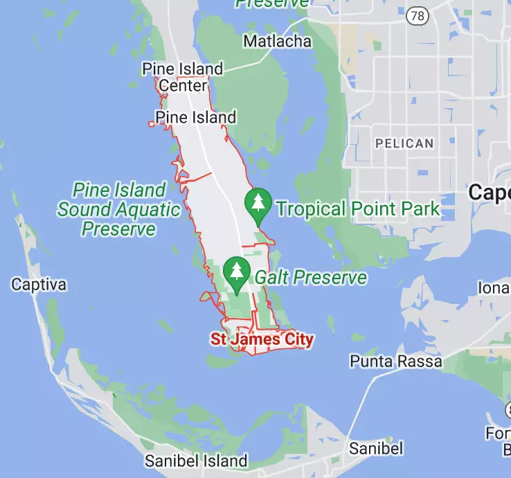 St. James City service area map