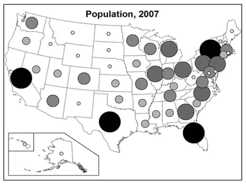 Graduated symbol maps