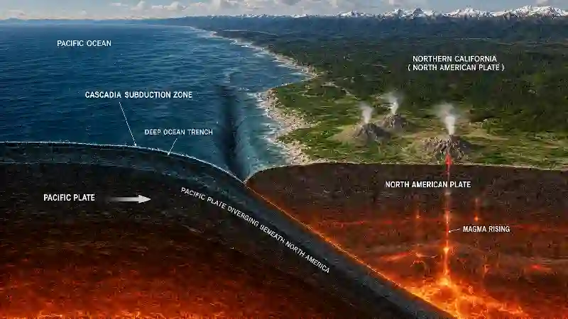 Cascadia subduction zone Northern California