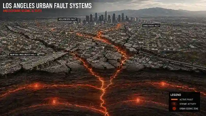 Los Angeles urban fault systems