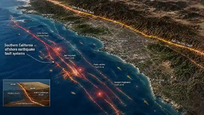 Southern California offshore earthquake fault systems