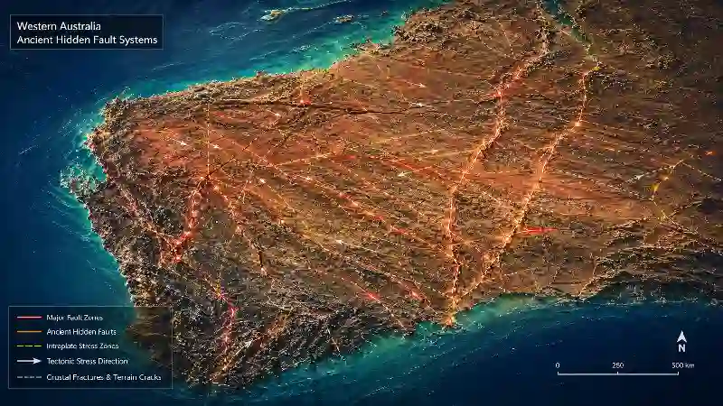 Western Australia ancient hidden fault systems