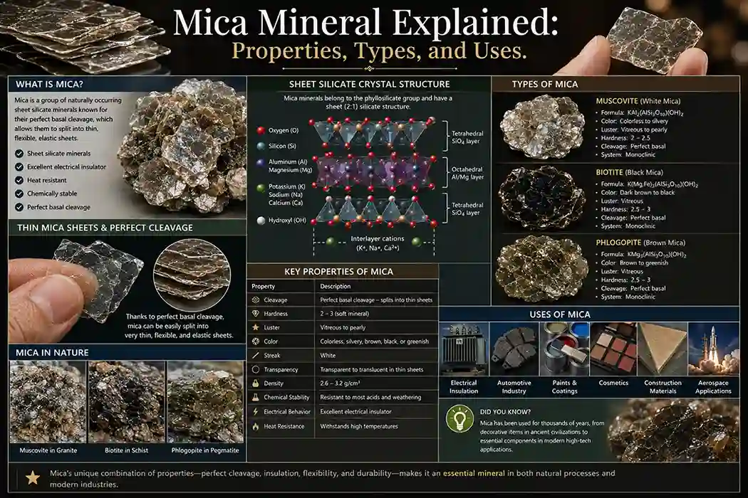 Mica Mineral Explained Properties, Types, and Uses