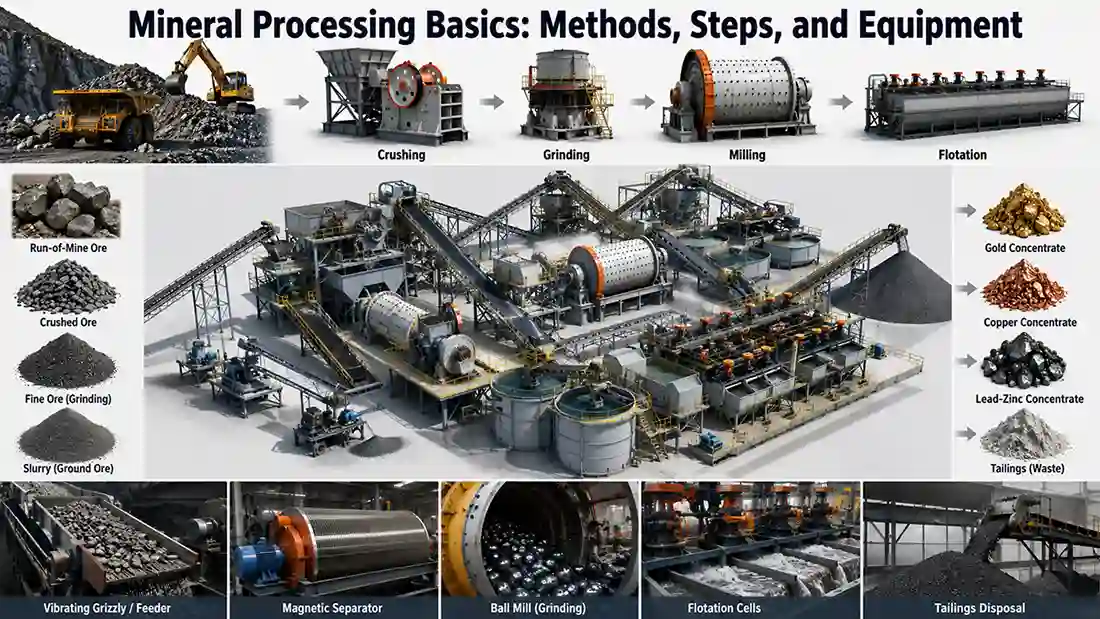 Mineral Processing Basics Methods, Steps, and Equipment