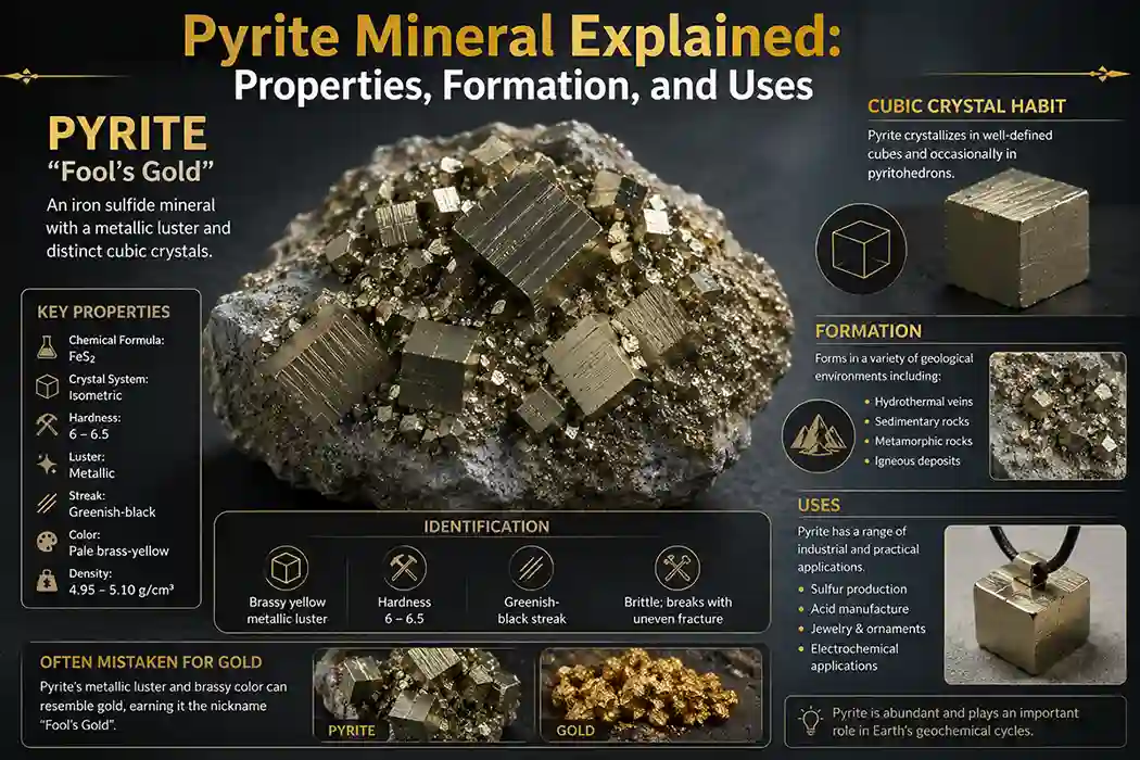 Pyrite Mineral Explained Properties, Formation, and Uses