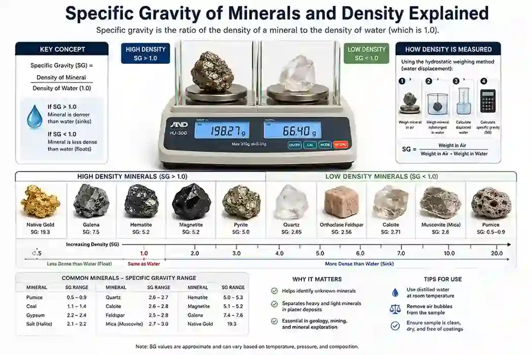 Specific Gravity of Minerals and Density Explained