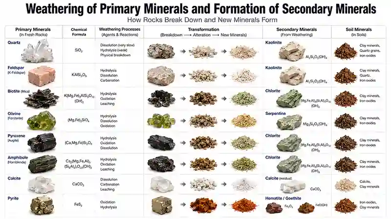 Common Mineral Transformations