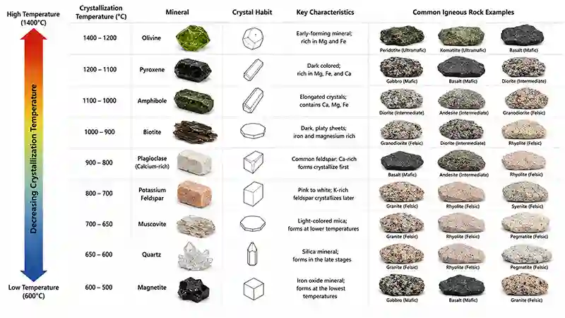 Common Minerals in Igneous Rocks