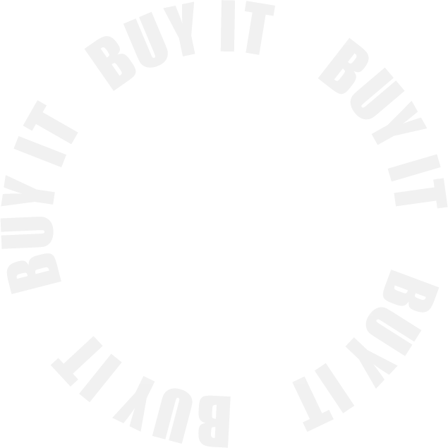 Faint gray text reading “BUY IT” is repeated in a circular pattern on a white background, creating a subtle and minimalistic visual effect—much like the gentle impact of a premium bug remover spray.