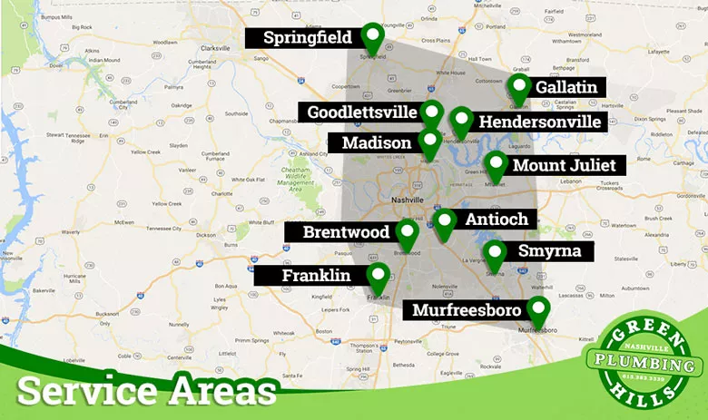 Green Hills Plumbing - service areas