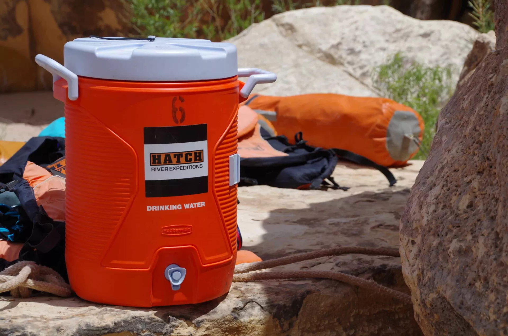 Drinking water on Hatch trip to help us stay hydrated